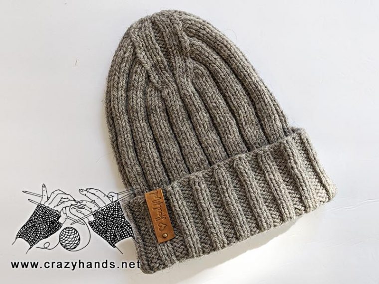 Knit Ribbed Beanie Free Pattern For Men Circular Needles Crazy Hands