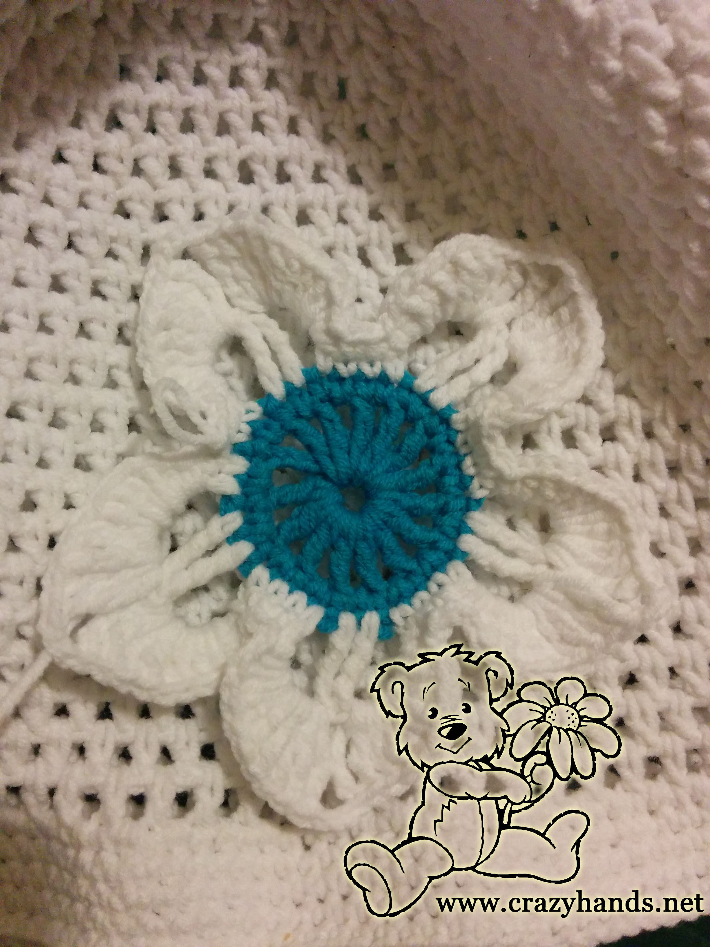 how to crochet big flower