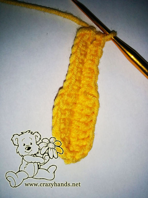 crochet bunny's ear - inner part