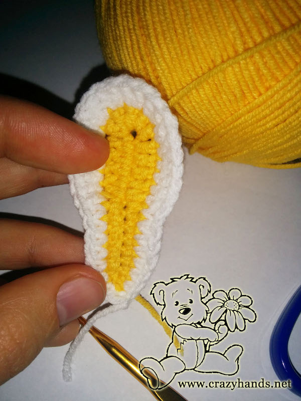 crochet bunny's ear