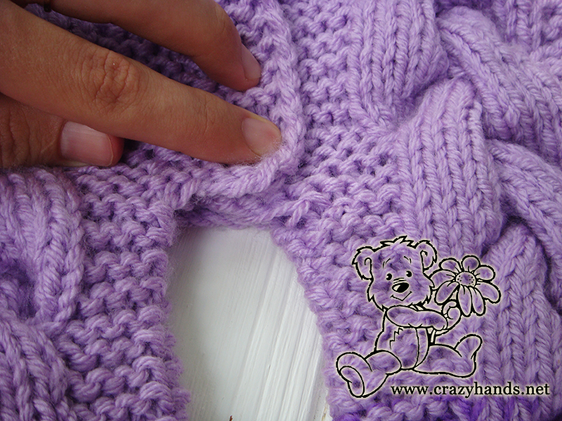 Baby Knit Romper Pattern: Stitch Up Place Between Legs