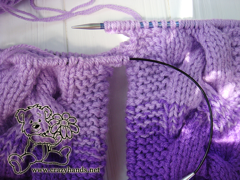 Baby Knit Romper Pattern: Body Knitting - Step 3