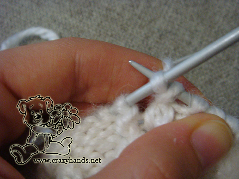how to knit a popcorn stitch - step three