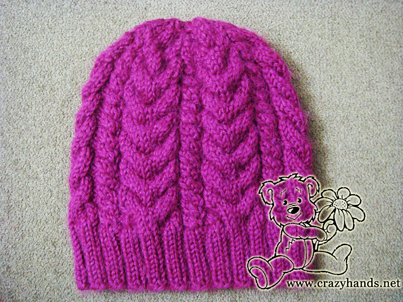 women's cable knit winter hat pattern