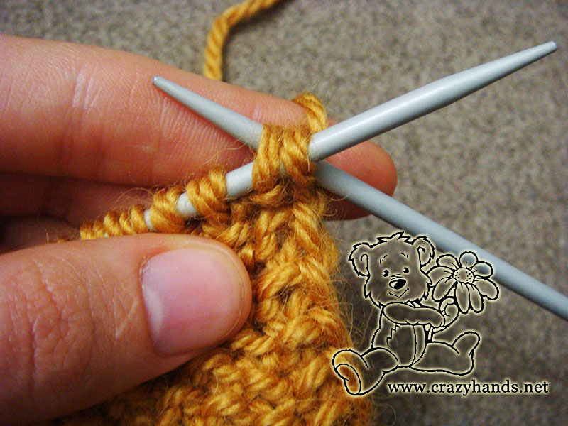 how to bind off stitches - step one