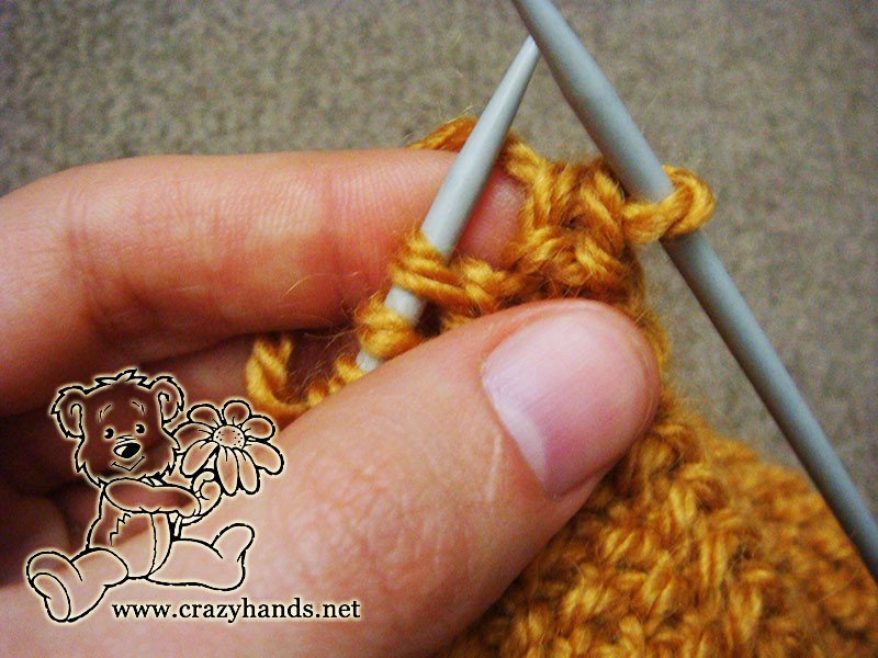 how to bind off stitches - step three