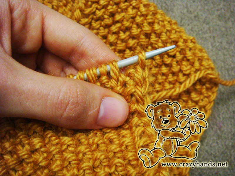 how to bind off stitches - step four