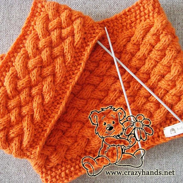 Cable Knit Cowl & Cable Knit Ear Warmer Free Pattern · Crazy Hands