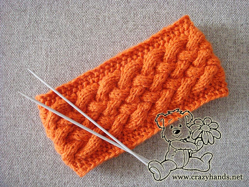 cable knit ear warmer pattern
