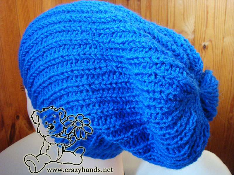 Slouchy hat knitting pattern · Crazy Hands Knitting