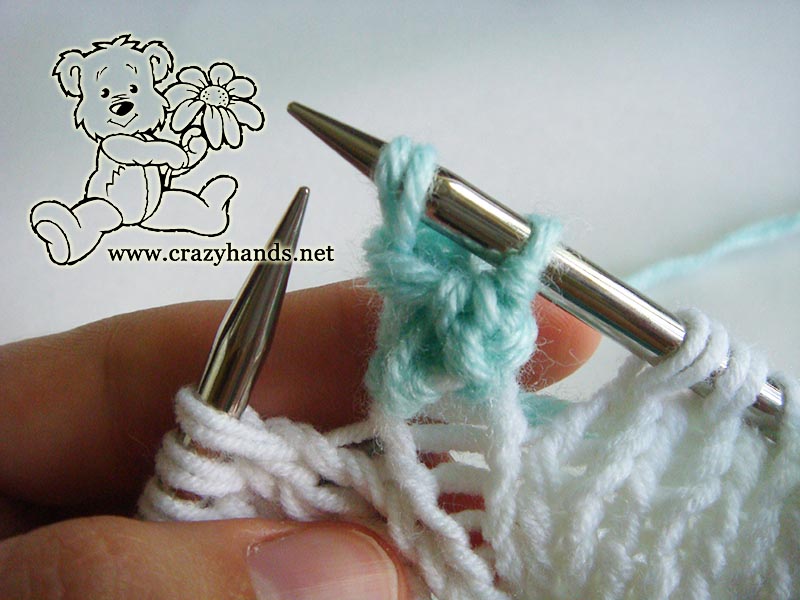 how to knit bobble stitch - step ten