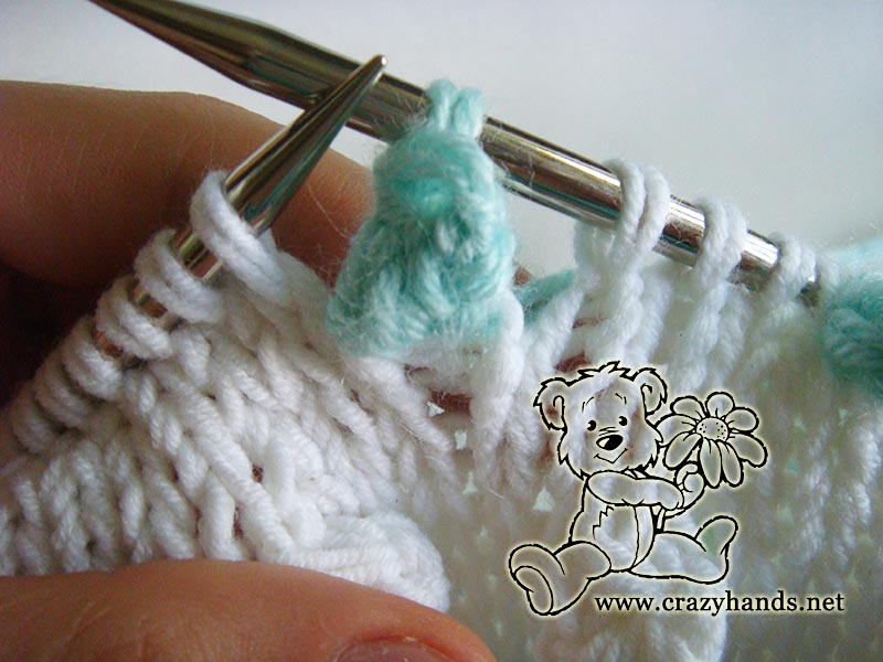 how to knit bobble stitch - step eleven