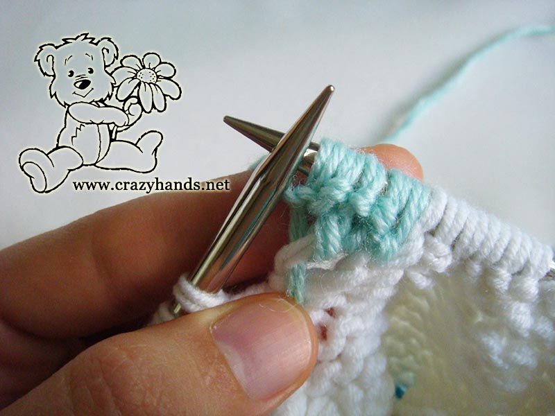 how to knit bobble stitch - step seven