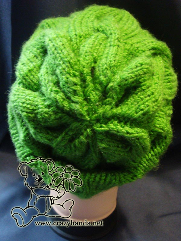 crown's look of the shamrock cable knit beanie