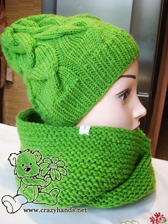 Free Infinity Scarf Pattern Knit in the Round · Crazy Hands