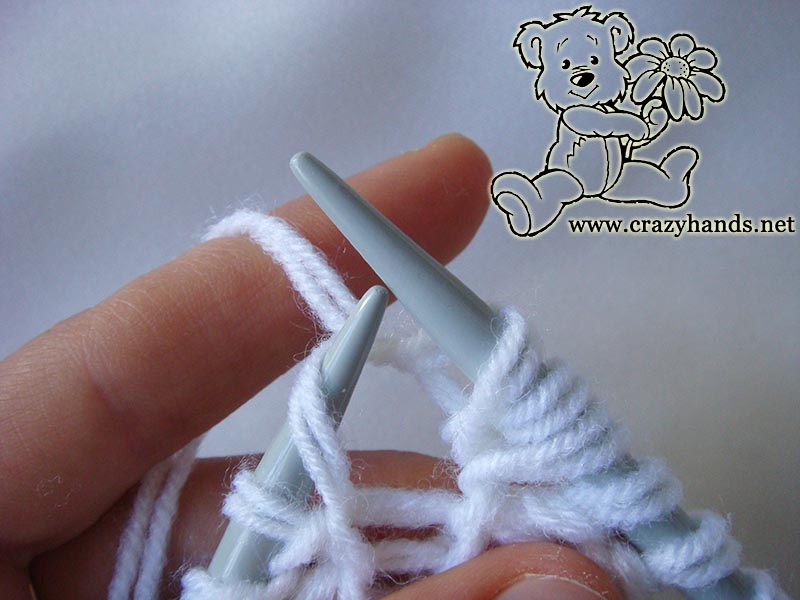 how to knit bobble stitch for oversized knit sweater - step four
