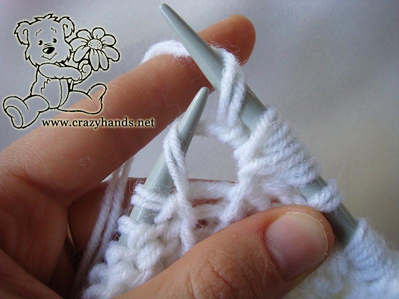 how to knit bobble stitch for oversized knit sweater - step five