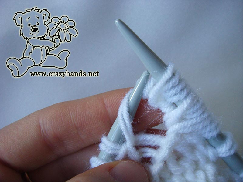how to knit a bobble stitch - step six