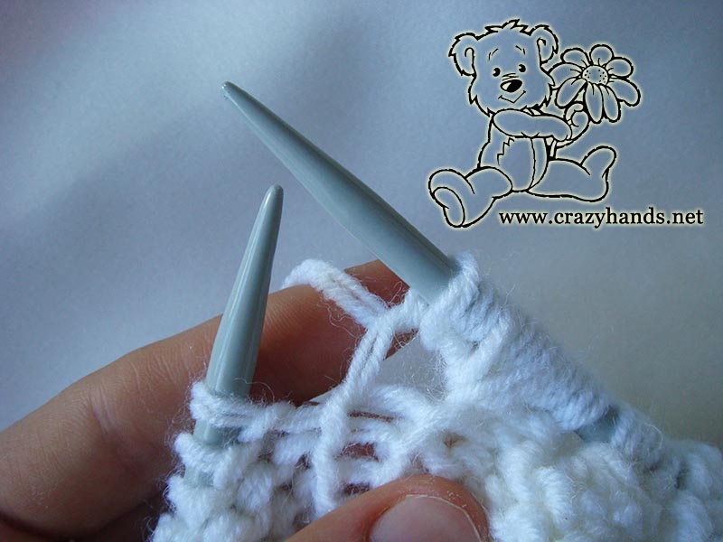 how to knit a bobble stitch - step seven
