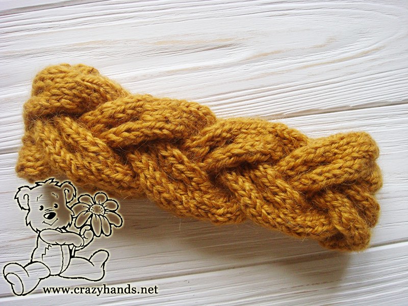 Braided knitting headband