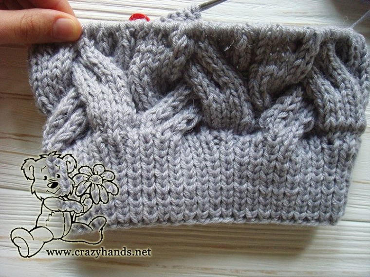 Two Color Cable Knit Hat Free Pattern · Crazy Hands