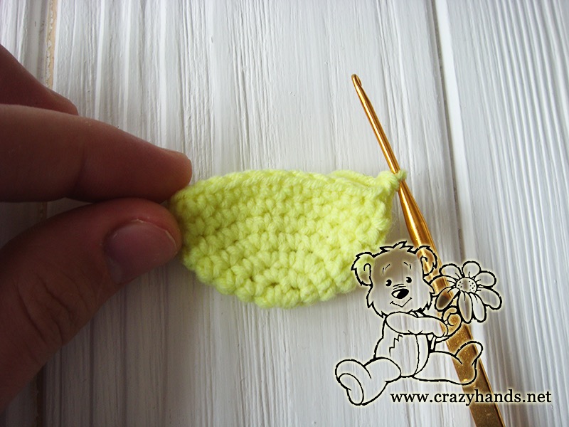 crochet ear of bunny rattle