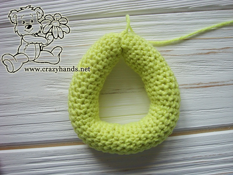 crochet ring for bunny ring rattle
