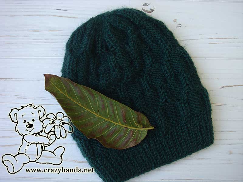 emerald liffey cable knit hat for men