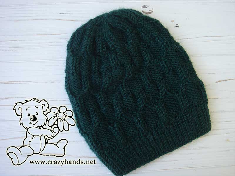 men's cable knit hat