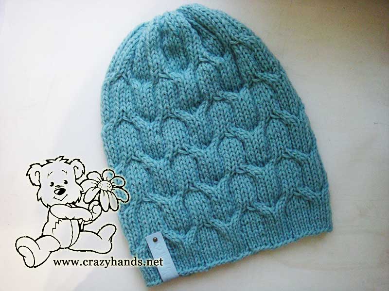 Slouchy wool knit hat