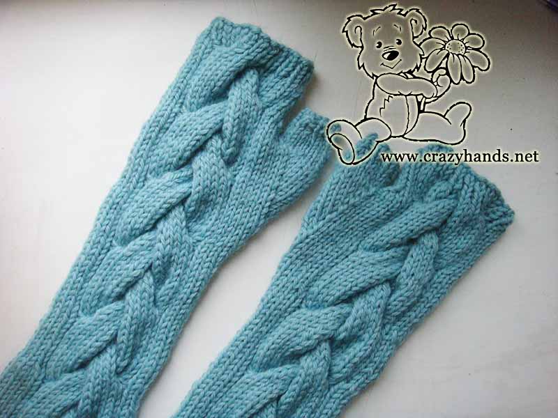 long knit fingerless gloves pattern