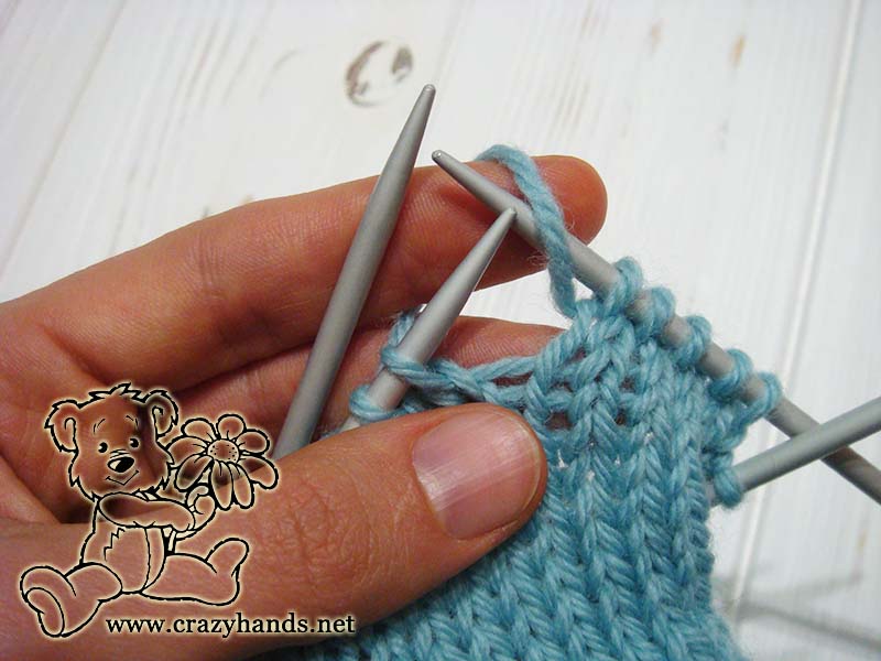 yarn over right knit stitch