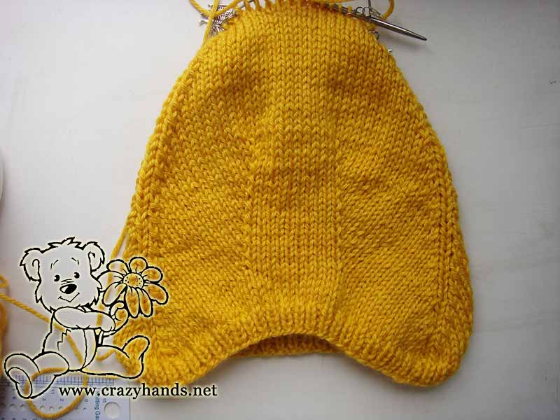 Knit pixie baby hat - decreases