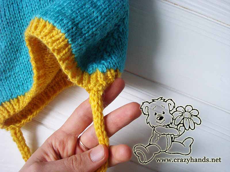 knitting i-cord for baby pixie hat