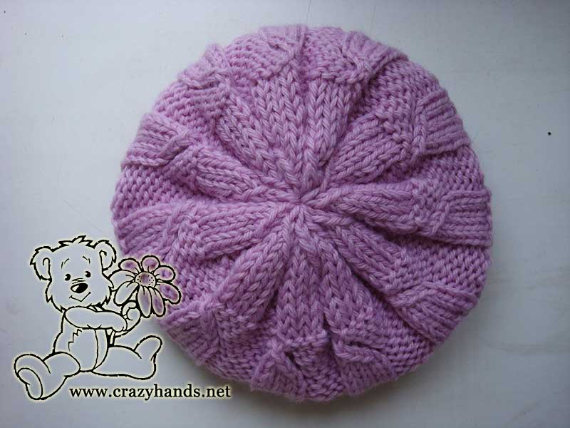 crown of magnolia pink knit hat