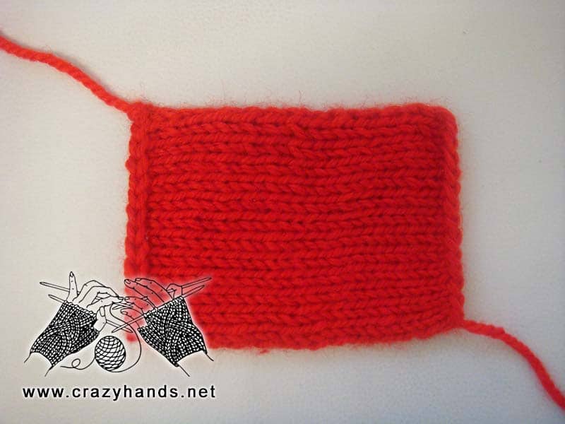 knitting a bow for baby ear warmer