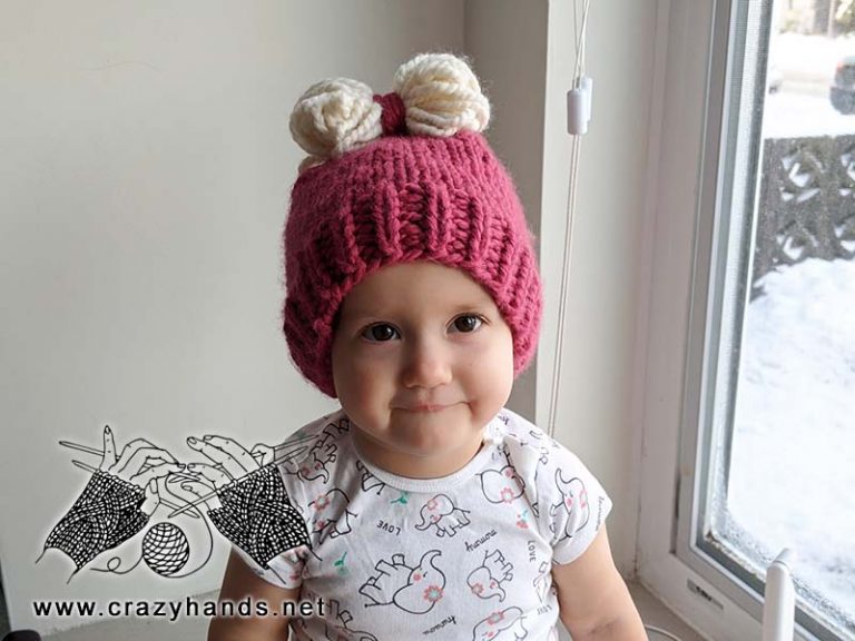 Chunky Toddler Bow Knit Hat Pattern · Crazy Hands Knitting