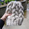 Oatmeal Cable Knit Beanie Pattern