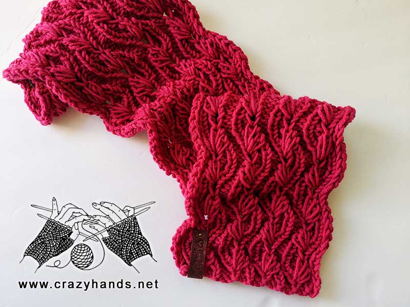 candy bud lace knit scarf pattern
