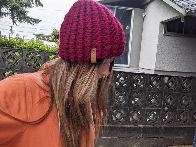 Ribbed Bubble Knit Hat Pattern (Straight Needles) · Crazy Hands Knitting