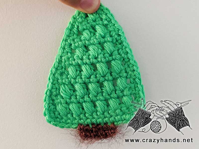 crochet christmas tree garland