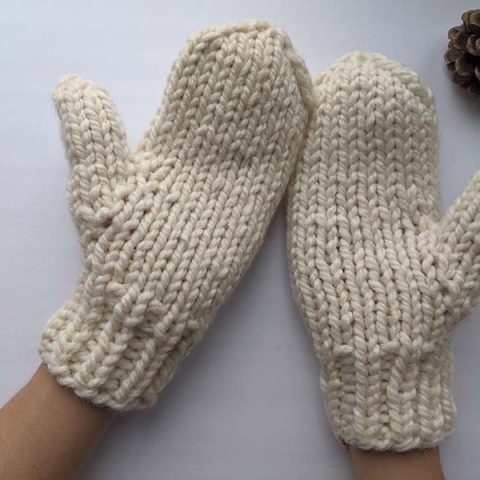 Ads-Free Bulky Family-Look Mittens Pattern · Crazy Hands