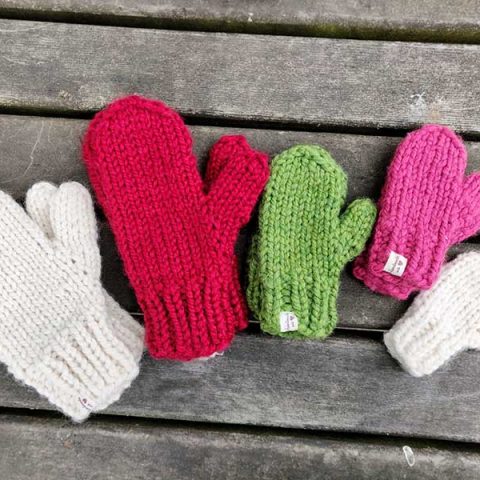 Bulky Toddler-Size Knit Mittens Free Pattern · Crazy Hands