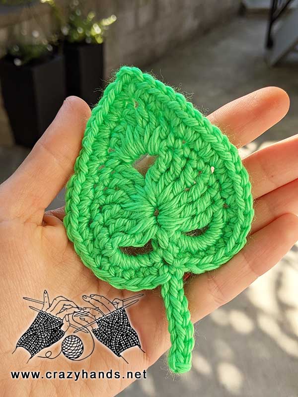 crochet lilac leaf pattern
