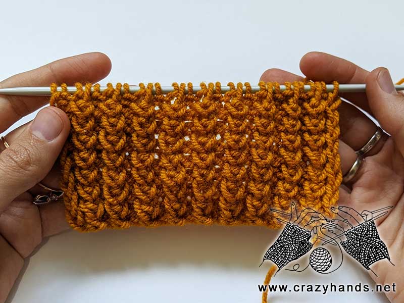 Simple Ribbing Knit Stitch Free Pattern · Crazy Hands