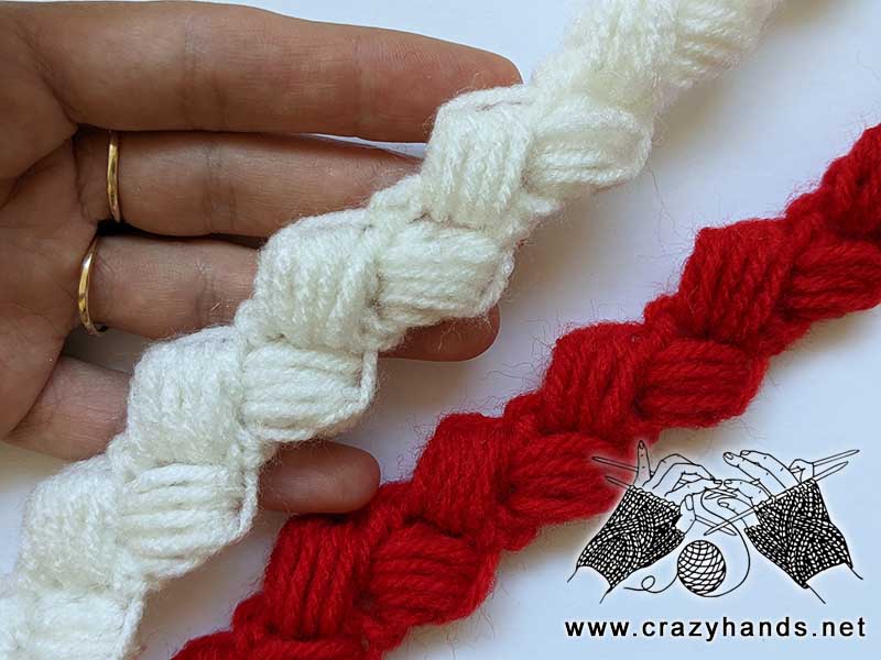 crochet puff stitch cord
