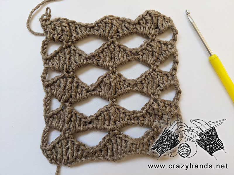 crochet wave stitch for bags, scarves, shawls, and wraps