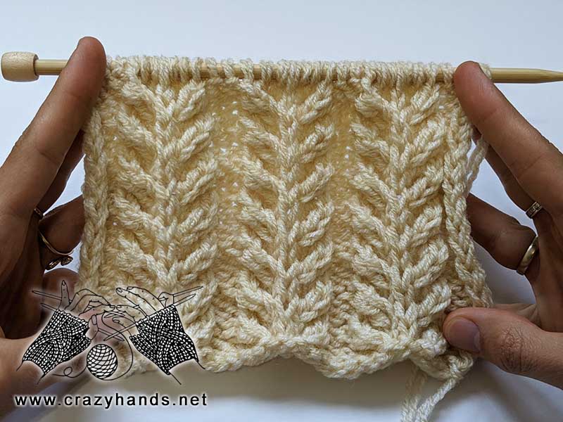 foxglove stitch pattern - knit in rows