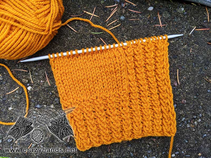 simple and unusual ribbing knit stitch for hats and cardigans