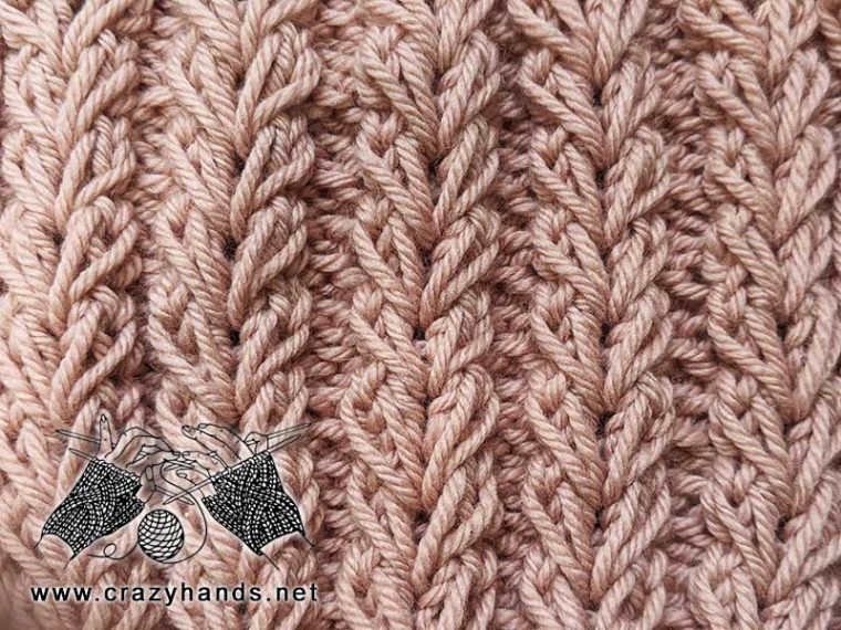 Ribbed 3x2 Knit Stitch Free Pattern · Crazy Hands